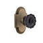 Cottage Plate with Crystal Black Door Knob-1204218690