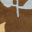 Tapis brun en laine touffeté à la main Chanler-2145630428