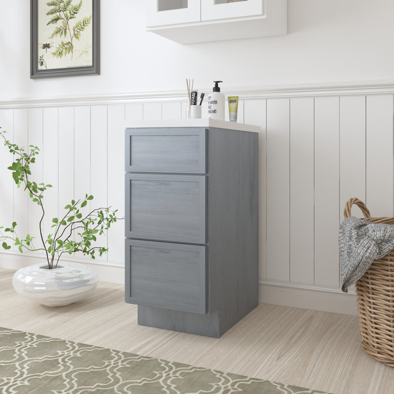 Base de meuble-lavabo simple 15 po seulement, Argent