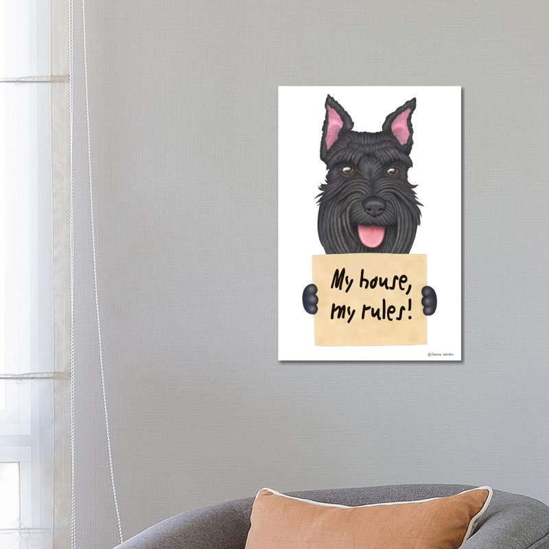 Schnauzer My House by Danny Gordon - Wrapped Canvas Print, 101.6 cm H x 66.04 cm W