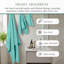 Ensemble de serviettes de salle de bain 100% coton 100% coton zéro torsion Robbs Home Weavers 500 g / m², 16 po x 24 po (4) (4 serviettes à main), turquoise-130204316-130204329