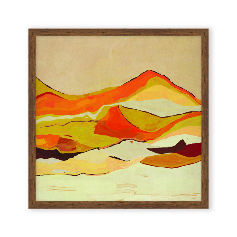 Nature Inspired Dawn's Horizon Trptych, 24" H x 24" W, Beige, Framed Print
