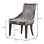 Chaise d'appoint rembourrée en velours Jerrita