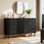 Commode cannelée 55 po à 6 tiroirs avec dispositif anti-basculement 55 po Wave