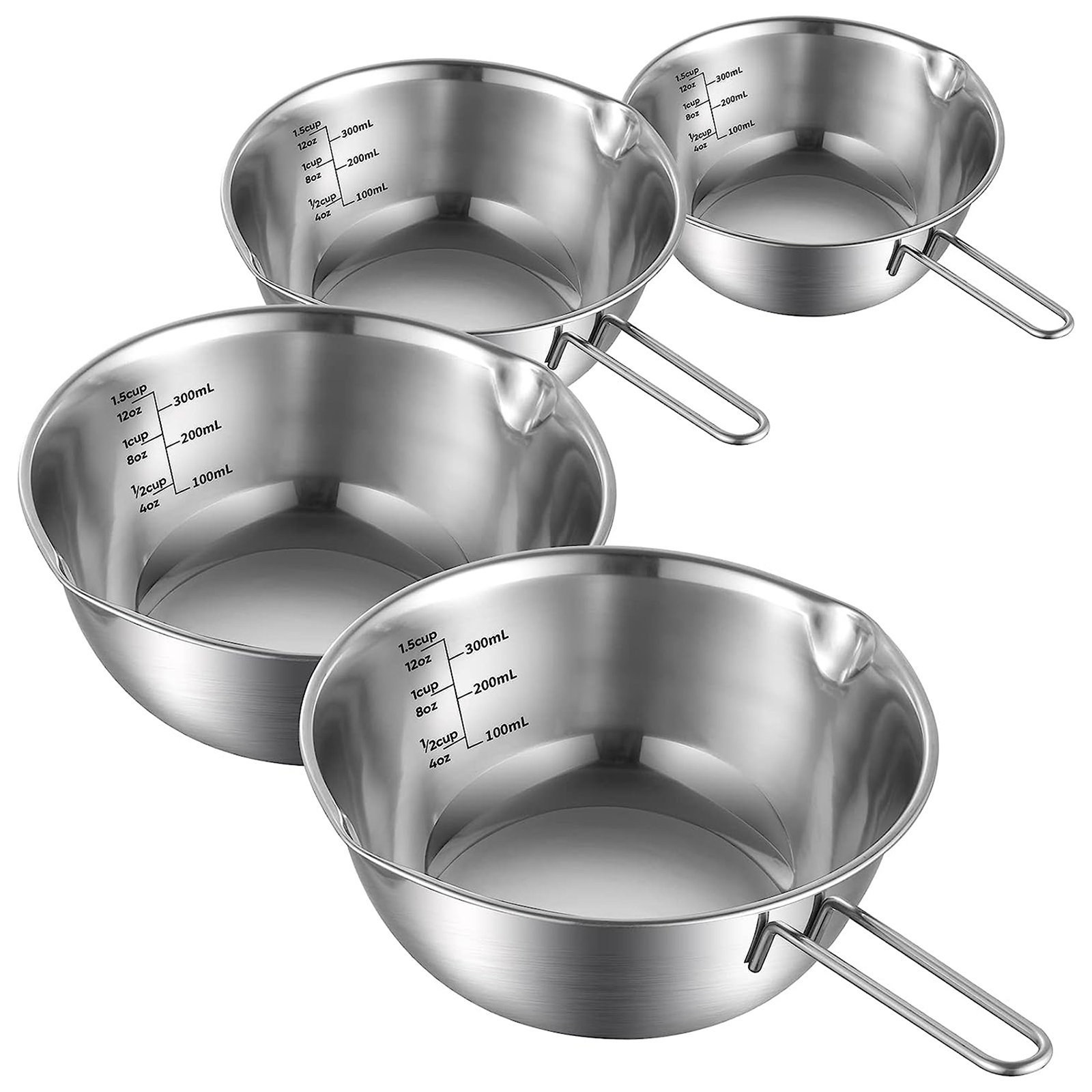 BINNBOX Stainless Steel 4 Piece Nested Mixing Bowl Set | Wayfair