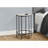 Round Accent Table with Washed Oak Laminate and Black Metal Legs-1341912772