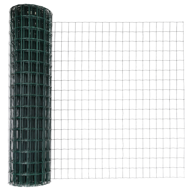 Fence with Post Segment Outdoor Barrier Garden Terrace Divider Boundary, 100cm H x 1000cm W, Green