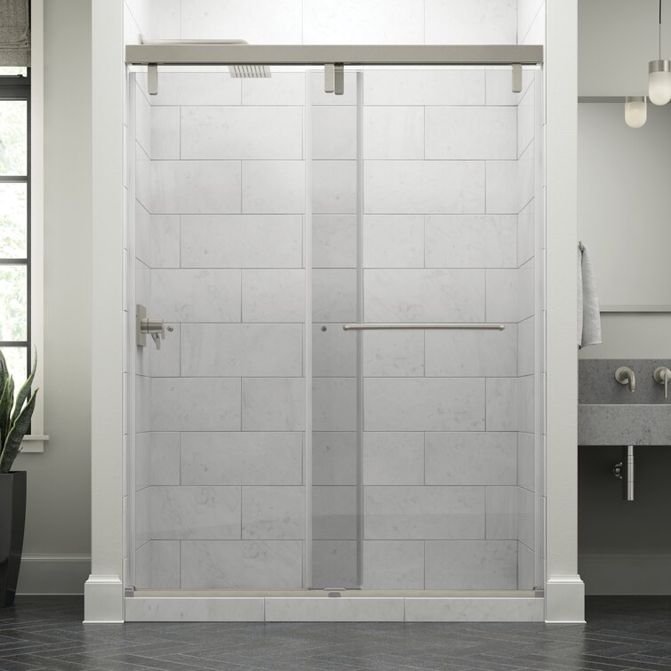 Classic Semi-Frameless 3/16-inch Glass Sliding Shower Door