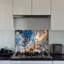 Dosseret en verre trempé Azure Goldflow - décoration murale de cuisine-997771069