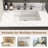 31 Inch Bianco Carrara Venato Marble Vanity Top With Pre-Drilled Faucet Holes And Undermount Sink, Ideal For Elegant Bathroom Upgrades-485221694