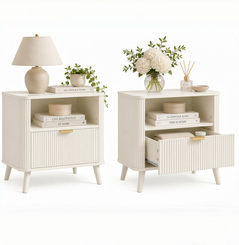 50.01 cm W Bedside Table