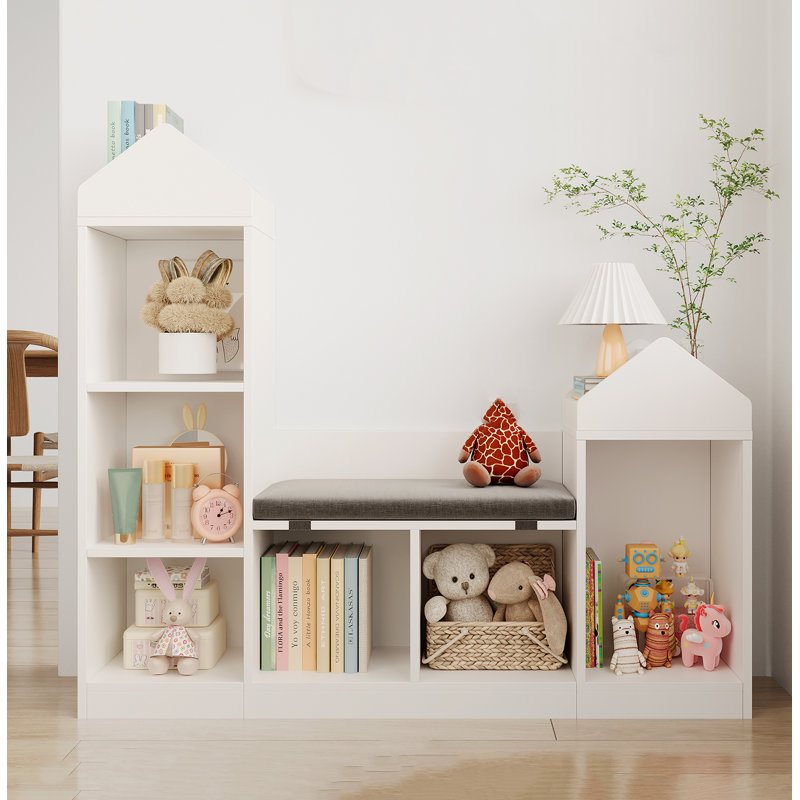 Kids Bookshelf,children Bookcase 6-cubby Toy Storage Organizer