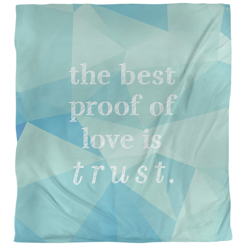 Housse de couette simple love & trust quot, Housse de couette pour grand lit, Zircon