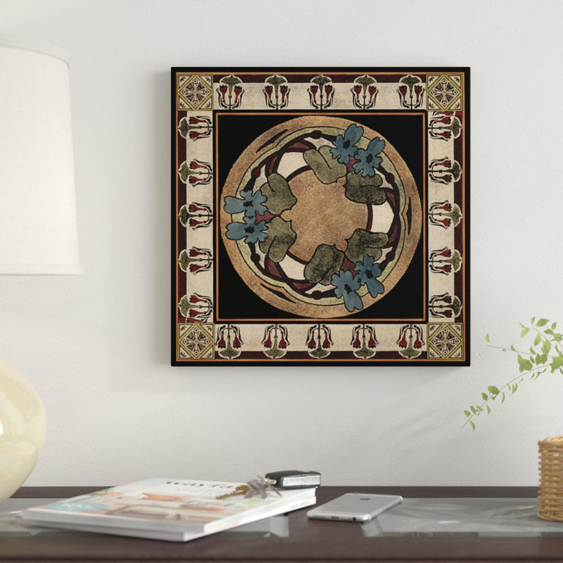 «Arts and Crafts Motif I», reproduction d'impression sur toile tendue, H 14 po x l 14 po x P 2 po