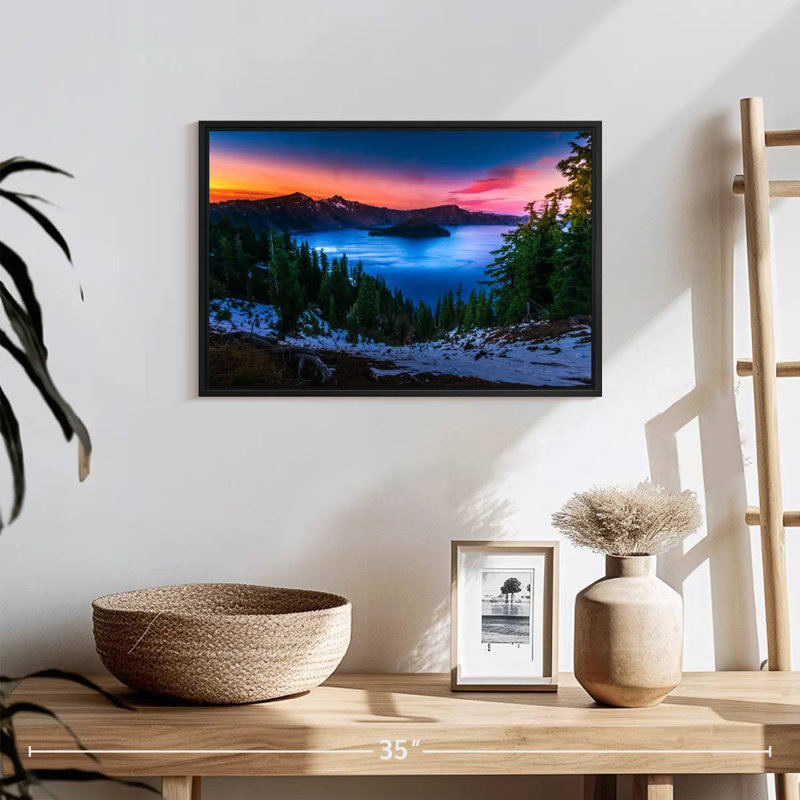 Parc national de Crater Lake, Oregon, 19 po x 13 po, Cadre flottant noir