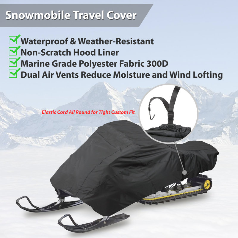 Elastic Mildew Resistant Snowmobile Cover By Pyle