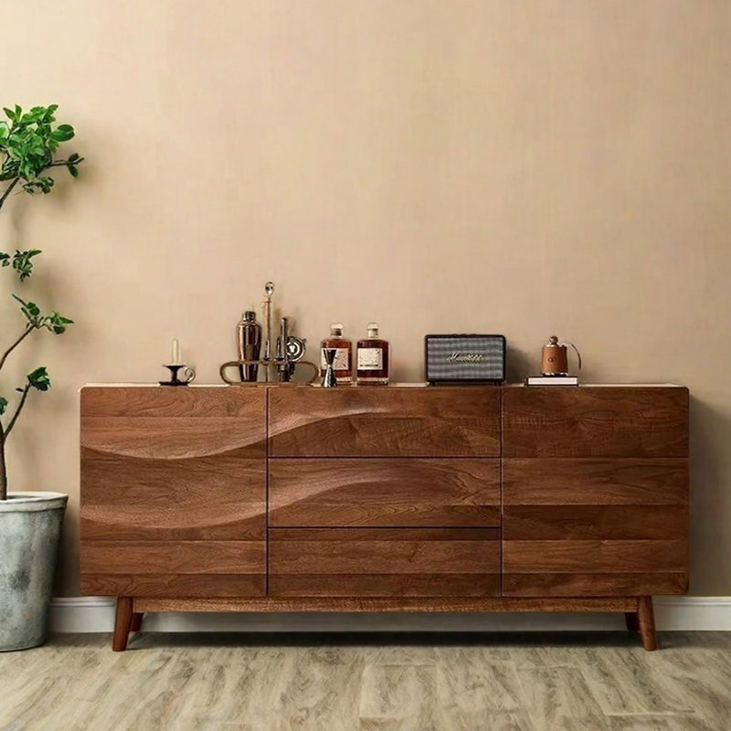 Armoire d'entrée Mid-Century, H 31,5 po x l 70,9 po x P 17,7 po
