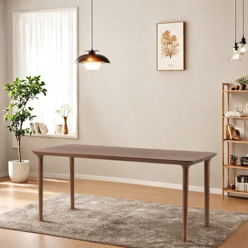 Exquisite Solid Wood Black Walnut Dining Table., 29.53"H x 55.12"L x 31.5"W