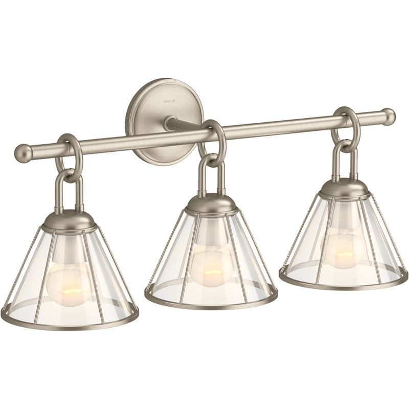 Terret 24-In Three-Light Sconce, Vibrant Brushed Bronze