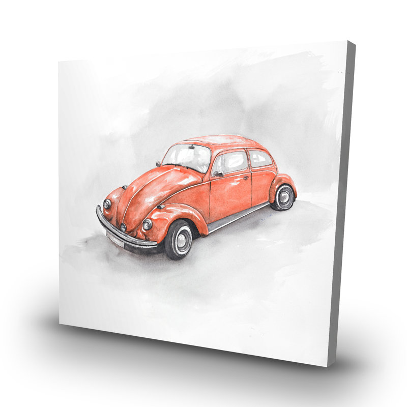 Vintage beetle - 32"x32" art on canvas