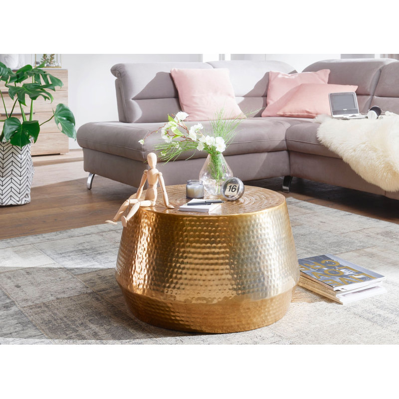 Jayde Solid Coffee Table, Gold