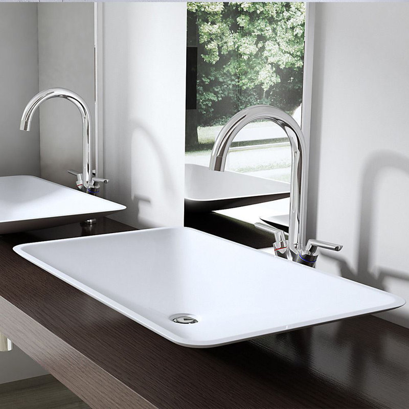 Durovin Bathrooms 380mm L x 600mm W Natural Engineered Stone Rectangular Sink