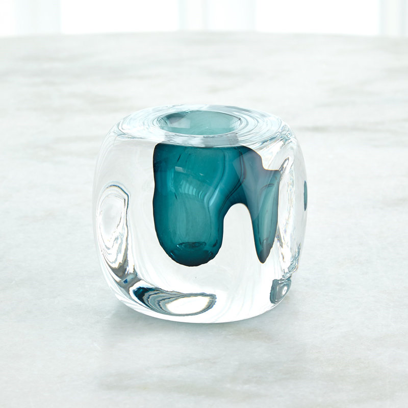 Handmade Glass Table Vase, Blue