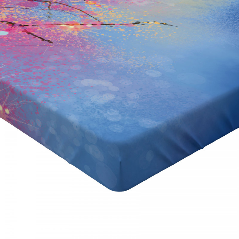 Microfiber Floral Fitted Sheet, Full Fitted Sheet