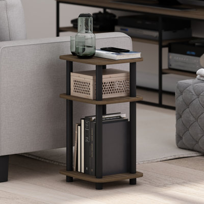 Just 3-Tier Turn-N-Tube Curve End Table, Side Table, 1-Pack,