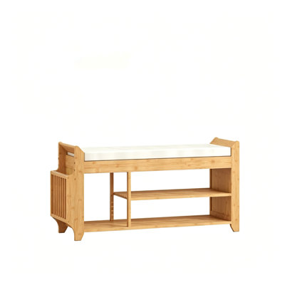 Entryway Storage Bench,Shoe Bench with Comfortable Cushioned Seating