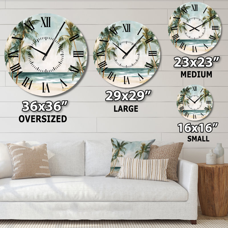 Horloge murale Palms, Surdimensionné