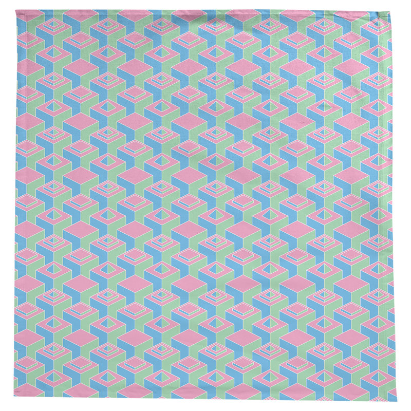 Nappe de gratte-ciels classiques, Bleu / Vert / Rose