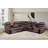 Riyani USB Faux Leather Sectional With LED Lights & Sound Woofer System -521949823