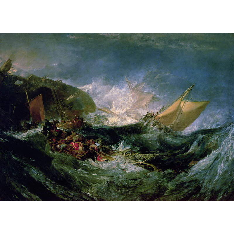 Adhésif décoratif Turner Wreck of a Transport Ship, H 26 po x l 36 po