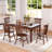 53" 6-Player Game Dining Table With Removable Top & Storage Rack