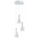 Laurens 3 - Light White/Metallic Gold LED Cluster Pendant
