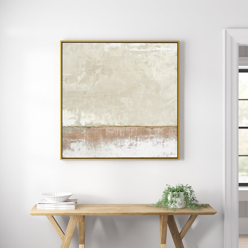 Delevan Better Days 2 - Floater Frame Print on Canvas, 37.5" H x 37.5" W, Gold