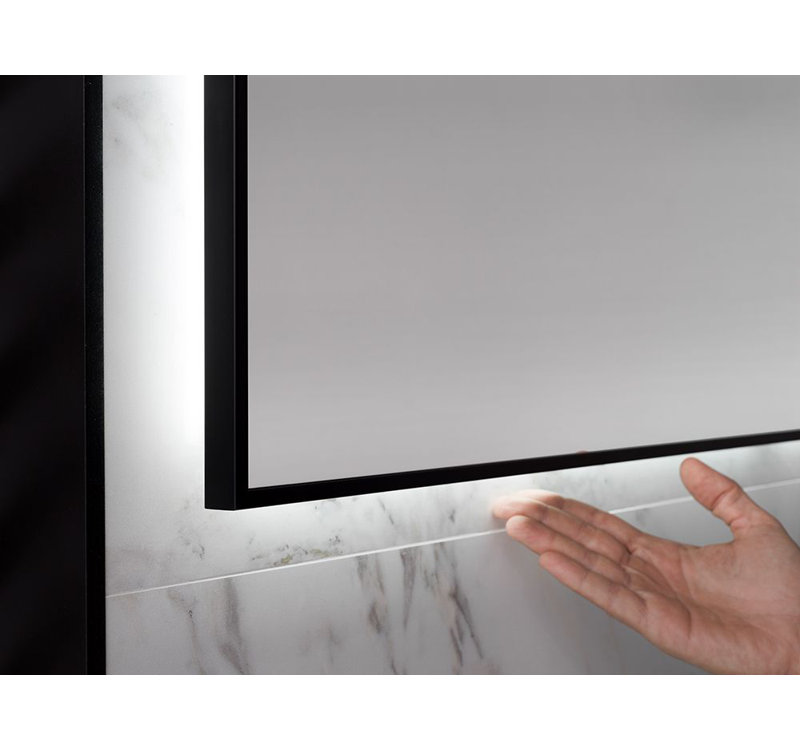 Square Beveled Lighted Mirror, 23.63" x 31.5"