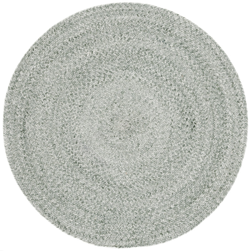 Tapis tressé à la main à motif de fils pour animaux tressés 808, Rond 4 pi