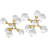 Crystal Orb Inspired Jack Decorative Clear Sculpture with Gold Metal Accents Set