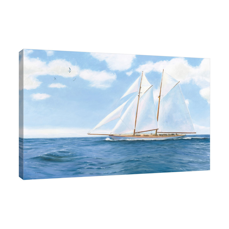 «Majestic Sailboat» par James Wiens - peinture sur toile tendue, H 16 po x l 24 po x P 1,5 po
