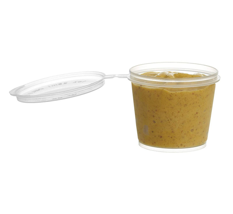 EcoQuality 1 oz Plastic Disposable Condiment Soufflé Container