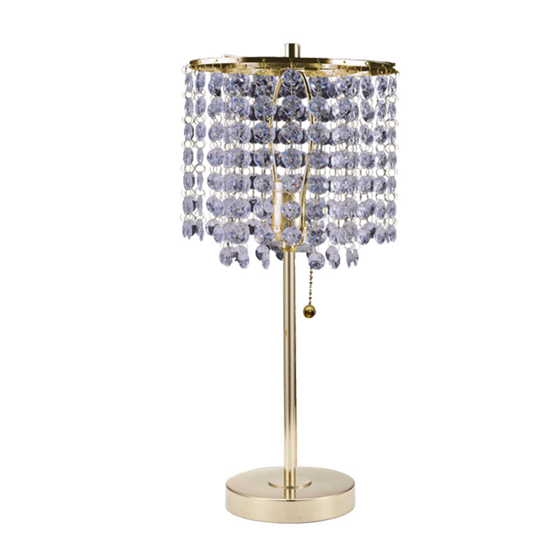 Mclea Bedside Table Lamp, Satin Gold, 19'' H x 8'' W x 8'' D