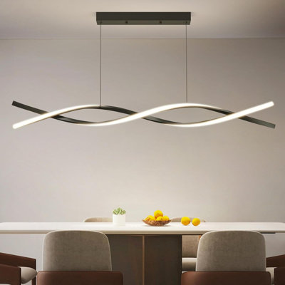 Modern Ceiling Chandelier Light Pendant Light Fixtures With Remote Control 3000K 6500K Adjustable Color Temperature  Aluminum Island Lighting Lamp For Dining Room Living Room Island