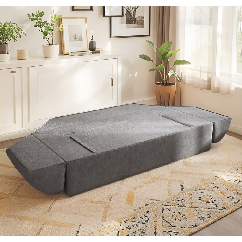 Canapé-lit convertible 79,5 po 3-en-1, Gris