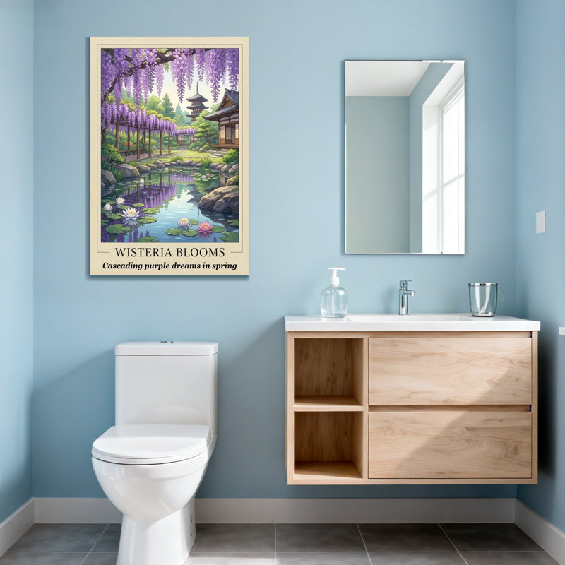 Paysage et nature Wisteria fleurit en cascade de rêves mauves au printemps, H 36 po x l 24 po