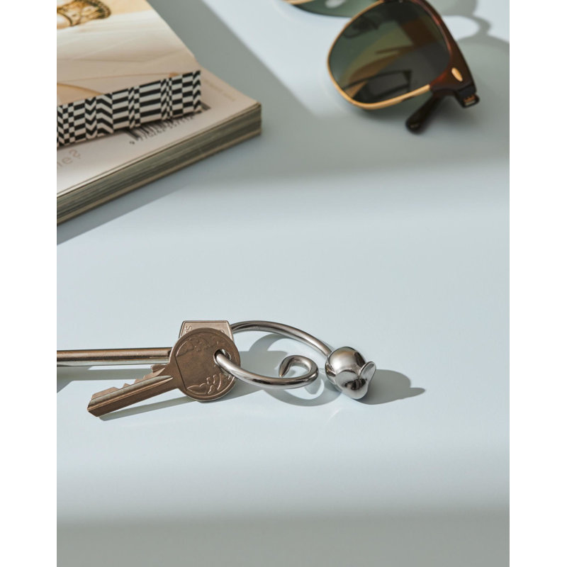Alessi 1.58'' W Silver Key Chain