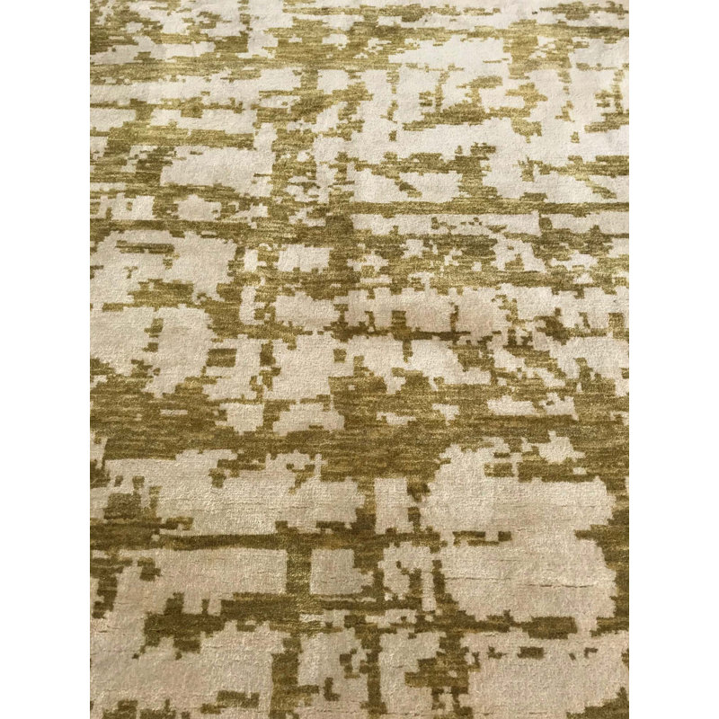 Modern One-of-a-Kind Rectangle 5'10" X 9'9" Hand Knotted Area Rug