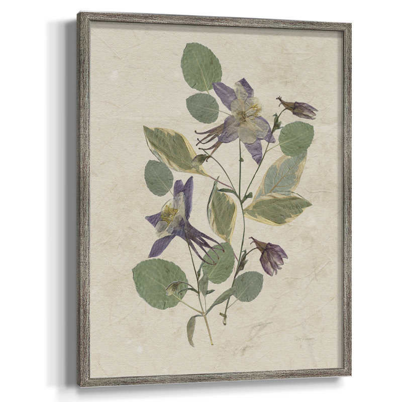 Arrangement pressé IV, reproduction encadrée - bois massif 49775, H 30 po x l 24 po