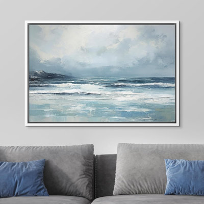 Coastal Beach, bleu marine, océan, vague, plage, nature, sur toile